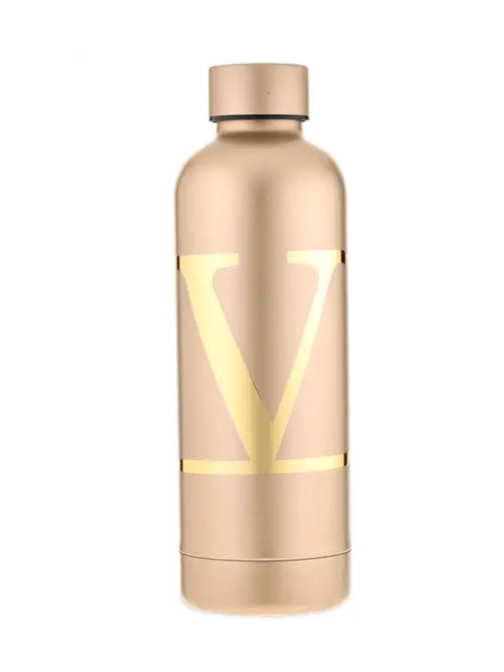 Authentic Valentino V logo Gold Stainless Steel Water Bottle 500 ml / 16.9 fl oz